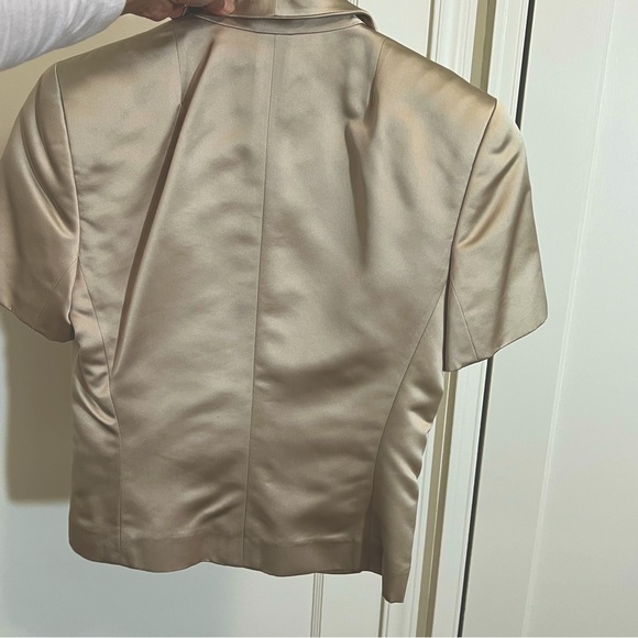Akris Cream Short Sleeve Blazer - Picture 3 of 12